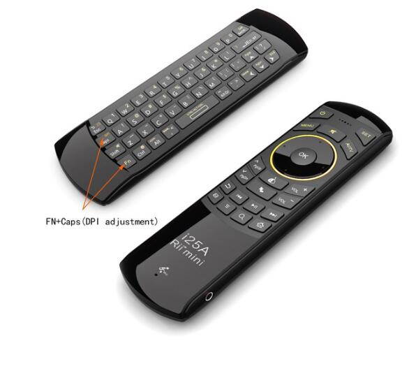 Rii i25A 2.4G Mini Wireless Fly Air Mouse Keyboard with earphone jack for PC, HTPC, IPTV, Android Smart TV Box