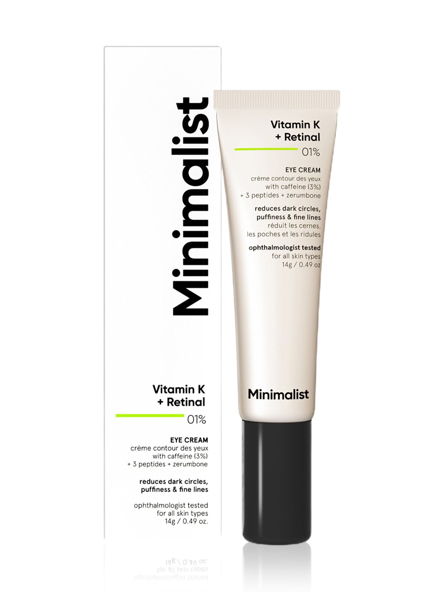 Minimalist Vitamin K + Retinal 01% Eye Cream - 14 gm