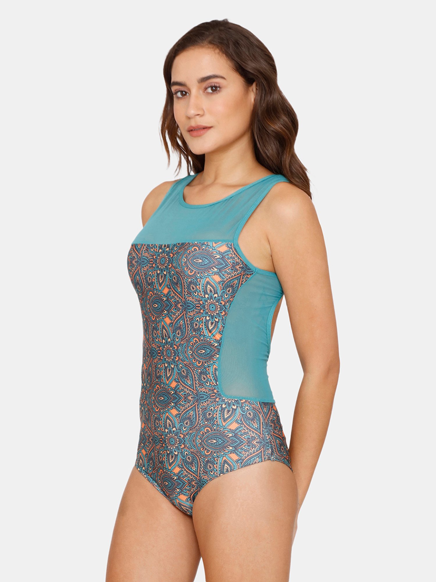 Coucou by Zivame Blue Printed Swimsuit