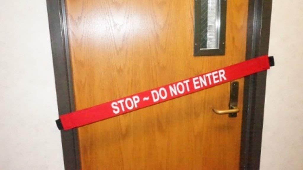 Stop - Do Not Enter - Nylon Banner with Magnetic Ends