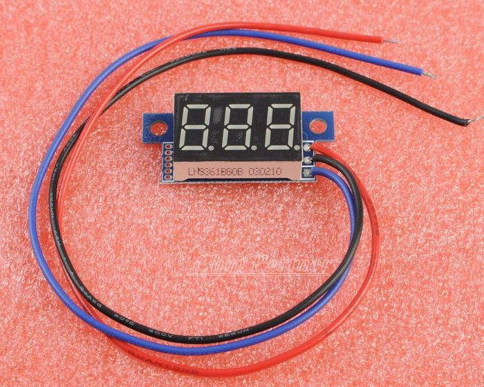 0.36 inch Digital Voltmeter LED Panel 3-Wires 3-Digits Voltage Meter DC 0-200V Green Light
