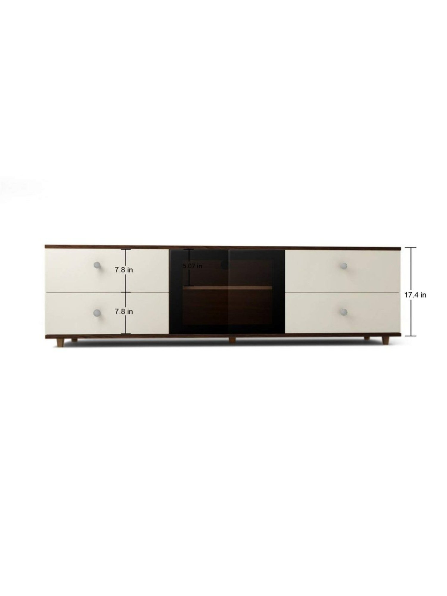 Delite Kom Flex Flowery Wenge & Acacia Dark Engineered Wood TV Entertainment Unit