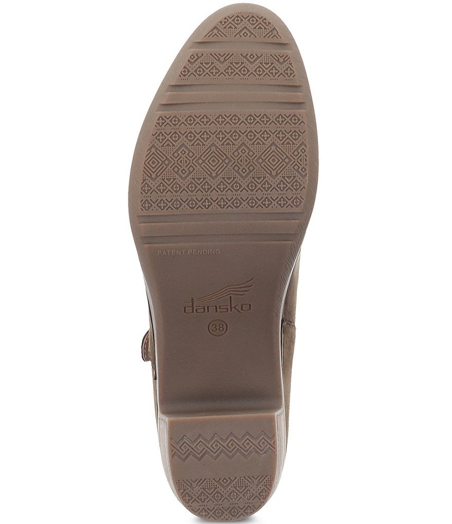 Deltan Tessa Croc-Embossed T-Strap Block Heel Pumps