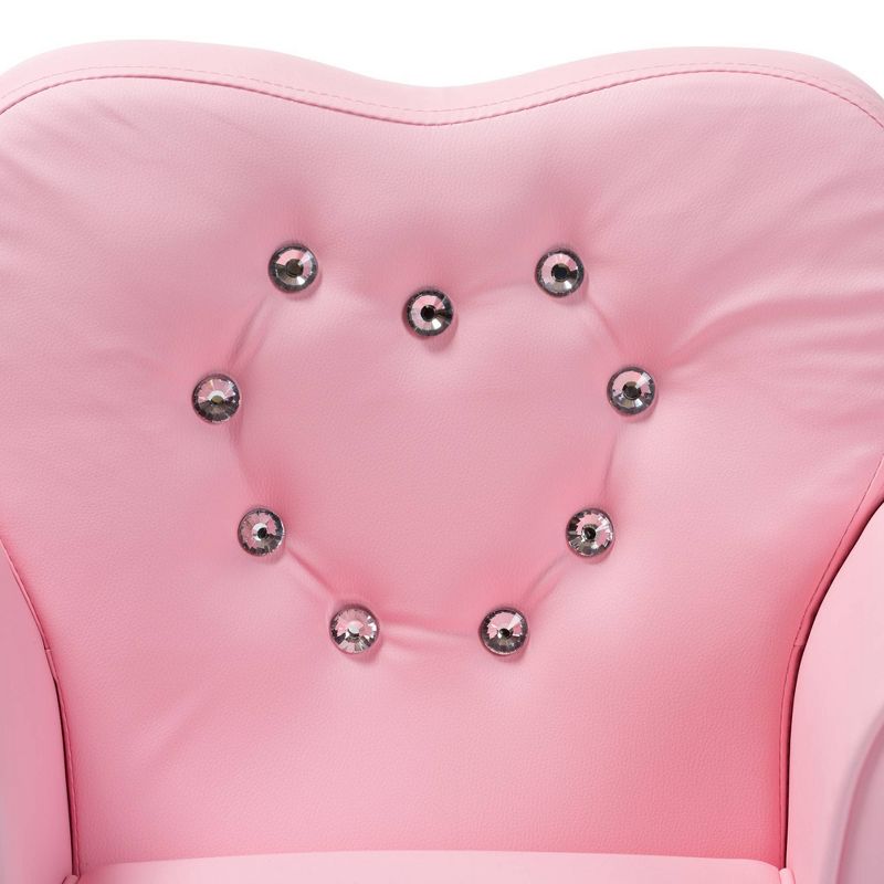 Mabel Faux Leather Kids' Armchair Pink - Baxton Studio