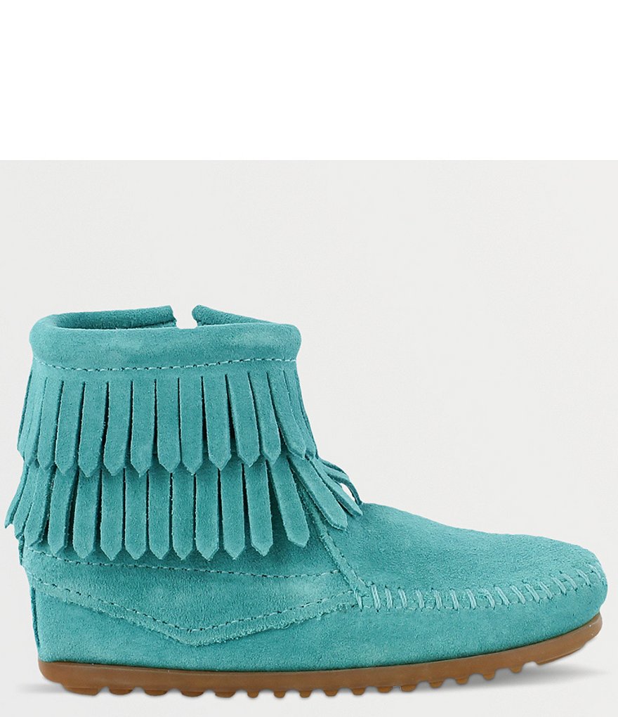 Minnetonka Girls' Double Fringe Suede Boots (Toddler)