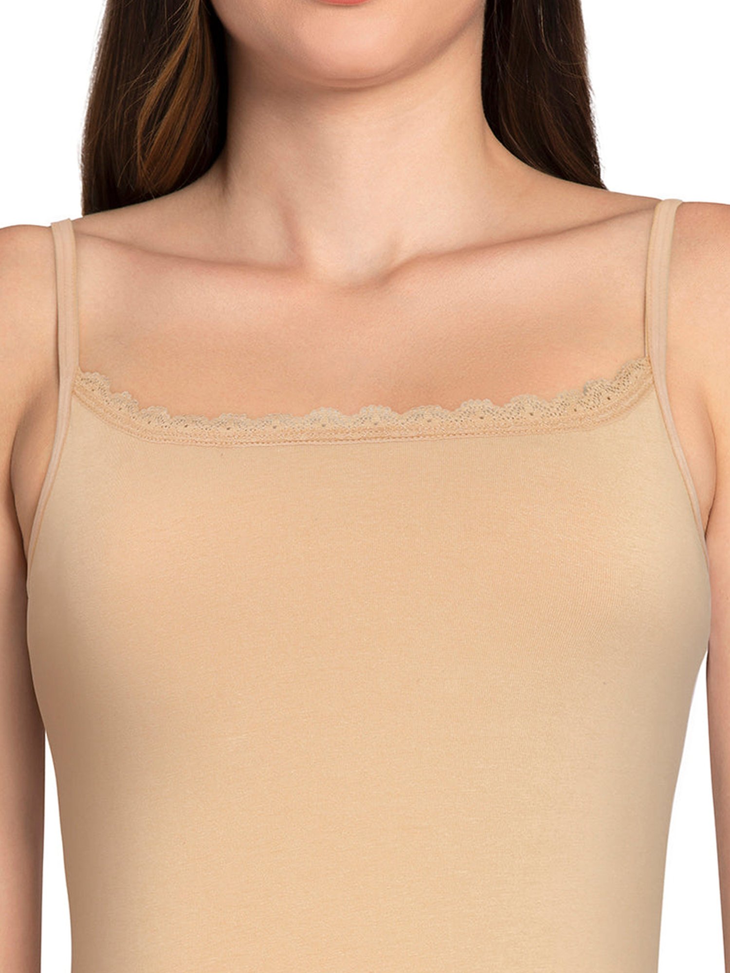 Amante Beige Cotton Camisole