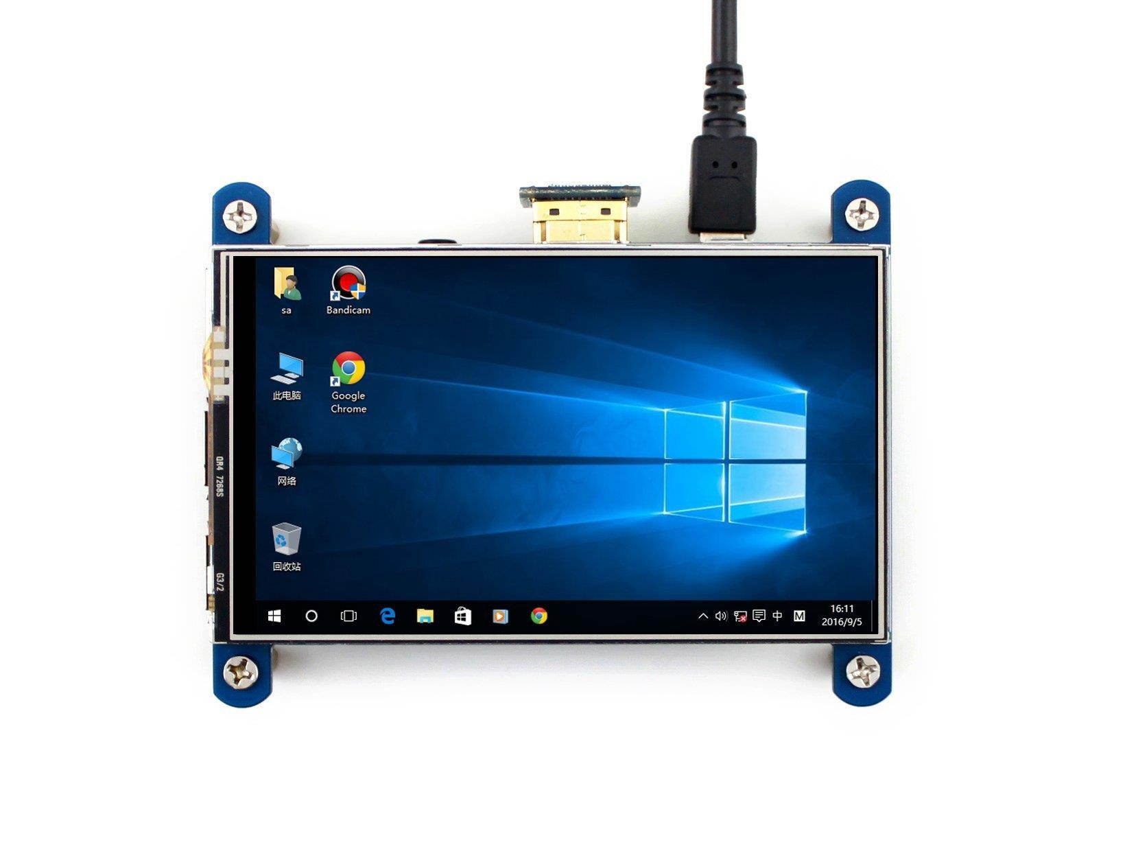 4 inch HDMI LCD IPS Display 800x480 Resolution Resistive Touch Screen HDMI Interface for Raspberry Pi 3 B/3 B+/2 B/B+/B Zero W
