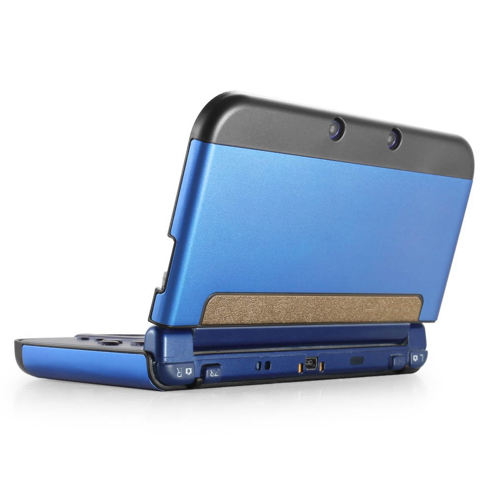 Plastic + Aluminium Full Body Protective Snap-on Hard Shell Skin Case Cover Navy Blue for New Nintendo 3DS LL XL 2015