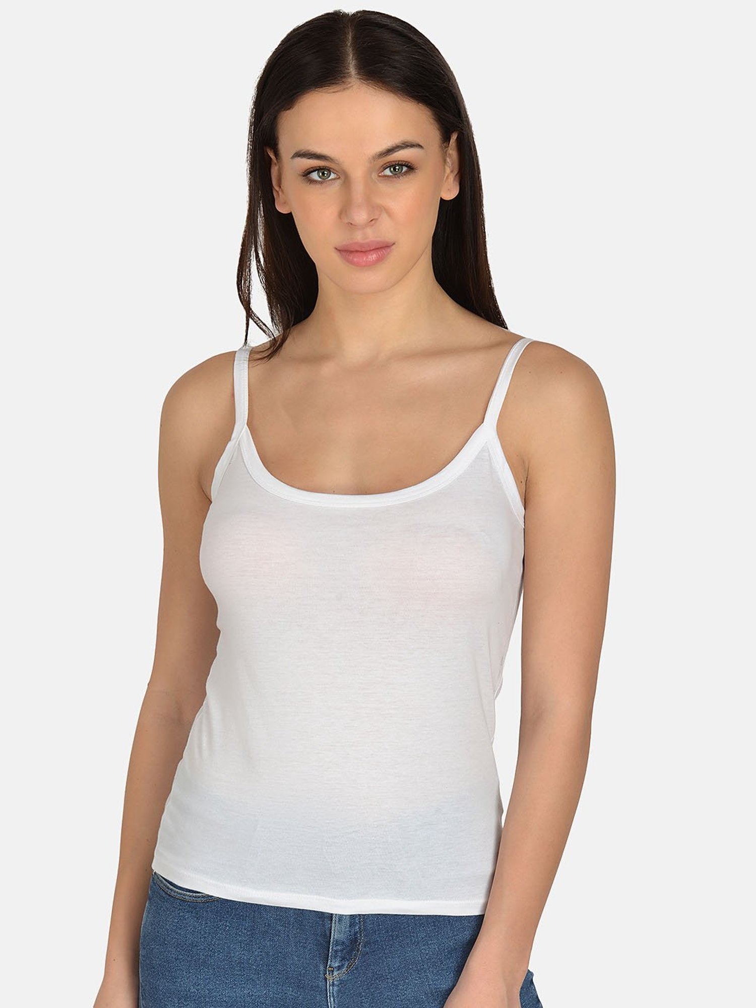 Mod & Shy White Cotton Camisole