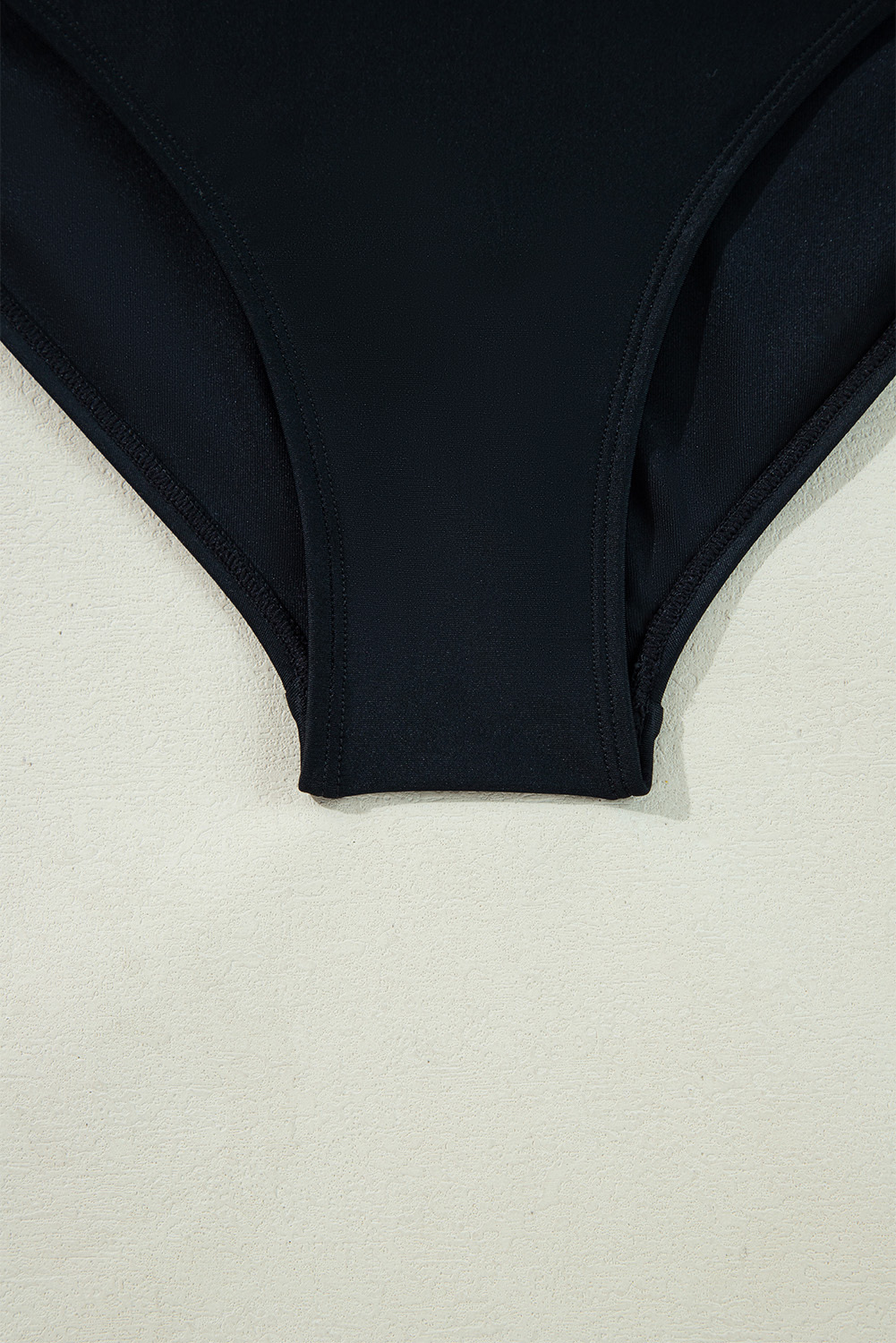 Black Plant Print Zip Front Half Sleeve One Piece Swimsuit