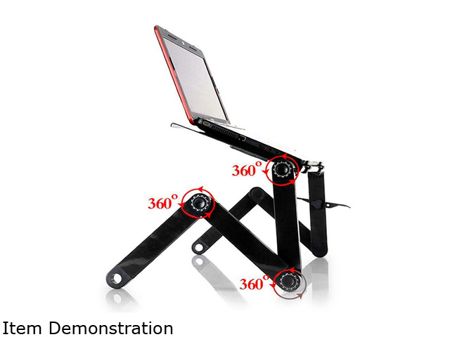 RAITVER Adjustable Laptop Stand,Portable Laptop Table Stand with CPU Cooling Fans,for Bed Lap Workstation Desk,Detachable  Mouse Pad, Foldable Book Stand Notebook Holder Sofa, Bed Table Office Tray