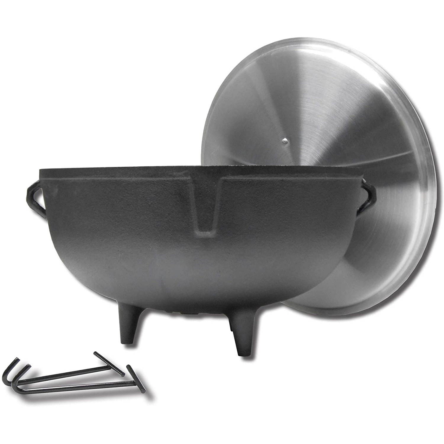 king kooker 5920 5gallon heavy duty cast iron jambalaya pot with feet and aluminum lid