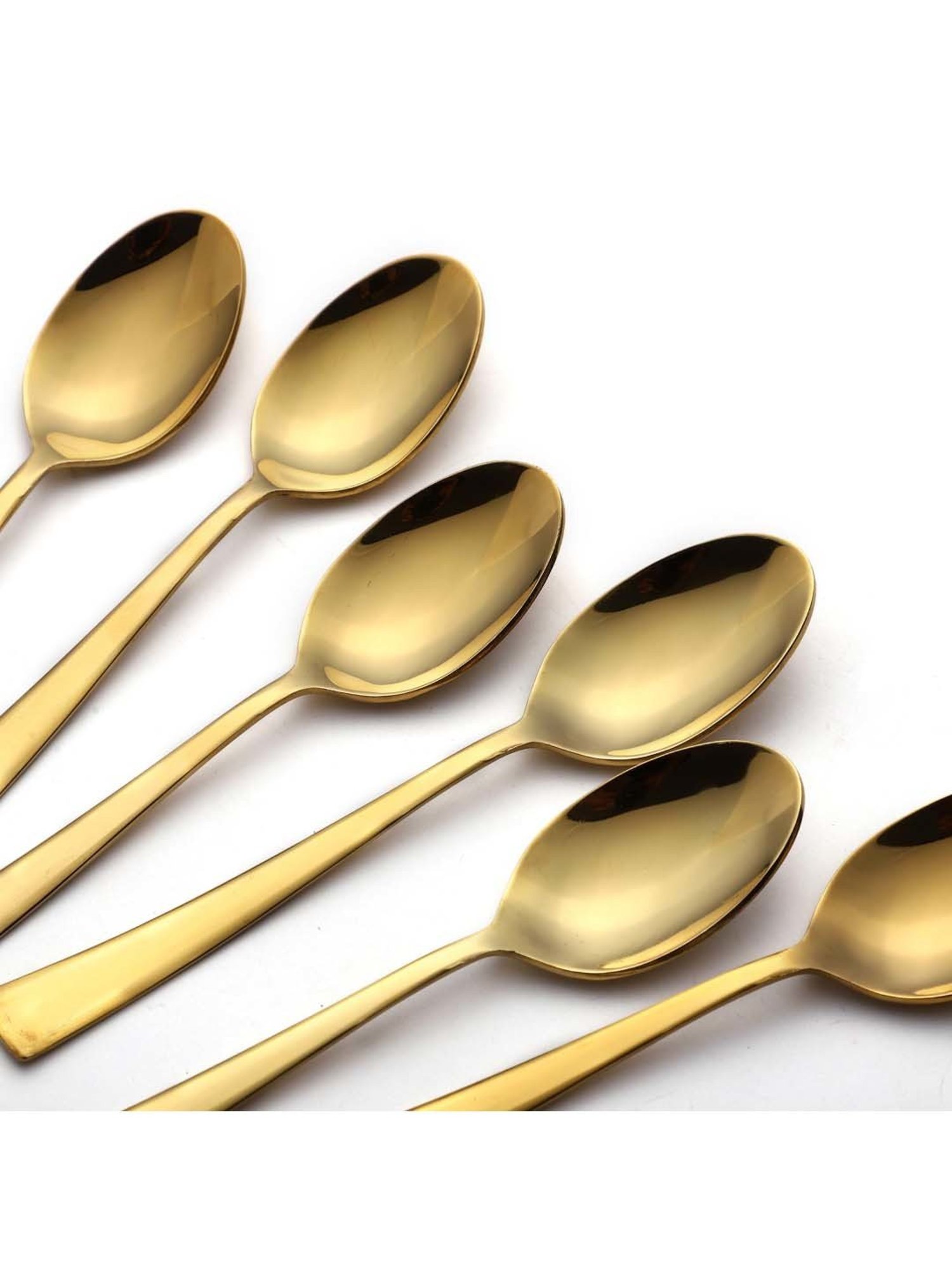 FnS Alexa Gold Stainless Steel Baby Spoon - Set of 6