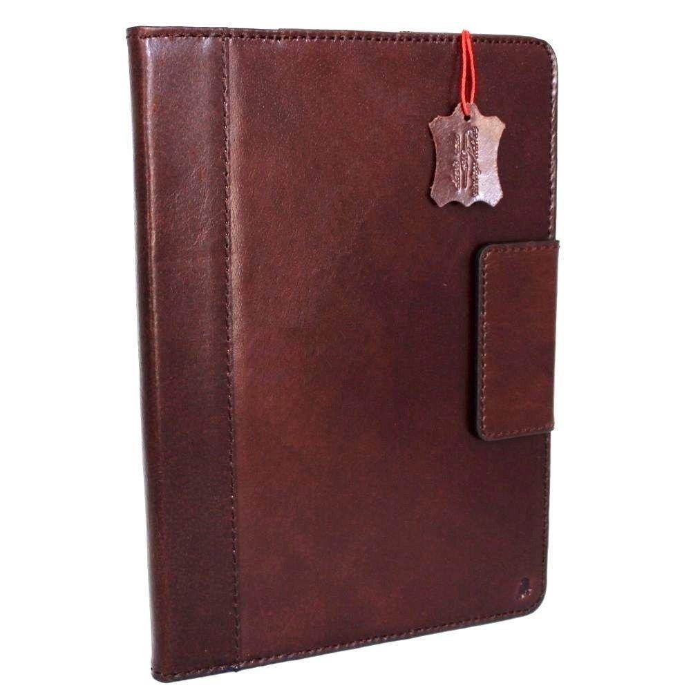 Genuine full Leather Handmade Case for Apple Ipad Air 2 magnet Cover Stand Luxury Credit Cards Slots slim brown A1566 A1567 DavisCase