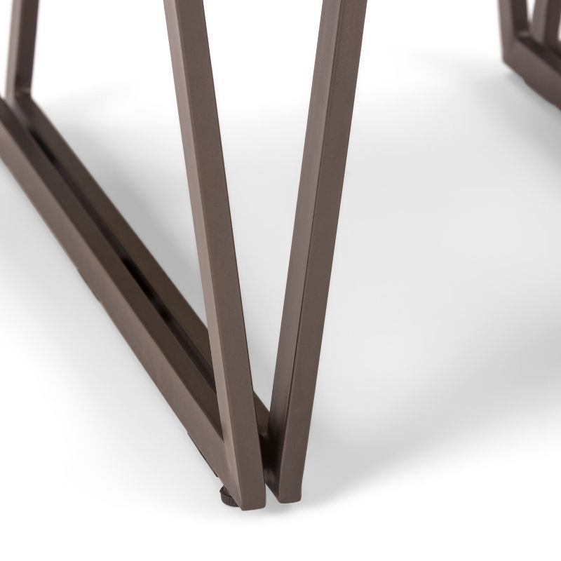 24" Travis Solid Wood End Table Natural Aged Brown - WyndenHall