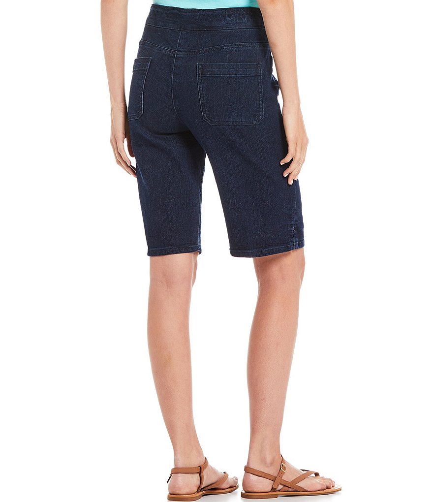 Westbound Petite Size the PARK AVE fit Indigo Skimmer Shorts