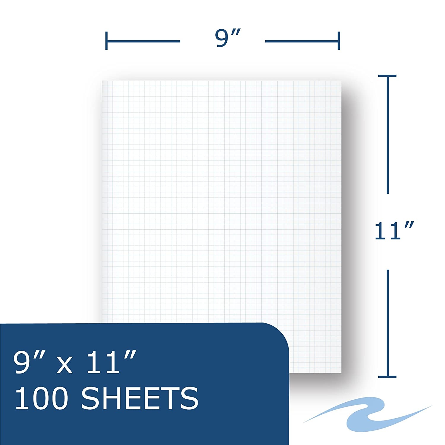 Roaring Spring Genesis Graph Ruled 1 Subject Spiral Notebook with Double Pocket, 11" x 9" 100 Sheets, Assorted Colors