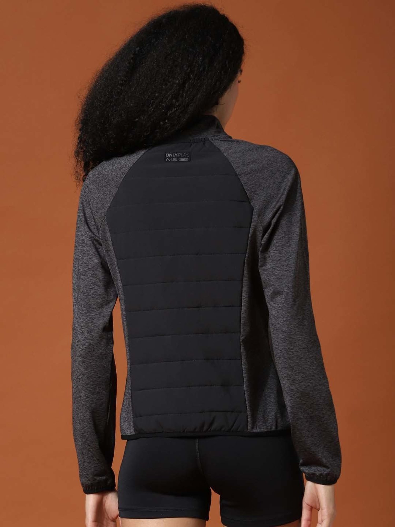 Amante Black Cotton Sports Sweatshirt