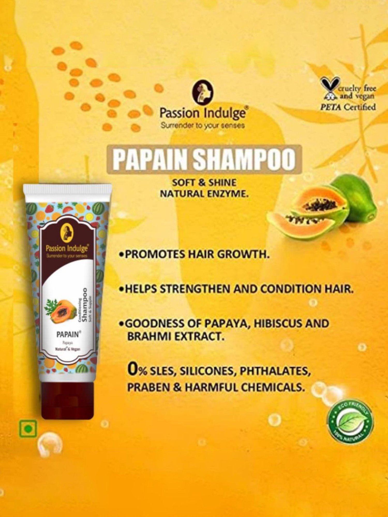 Passion Indulge Papain Papaya Shampoo - 200 ml
