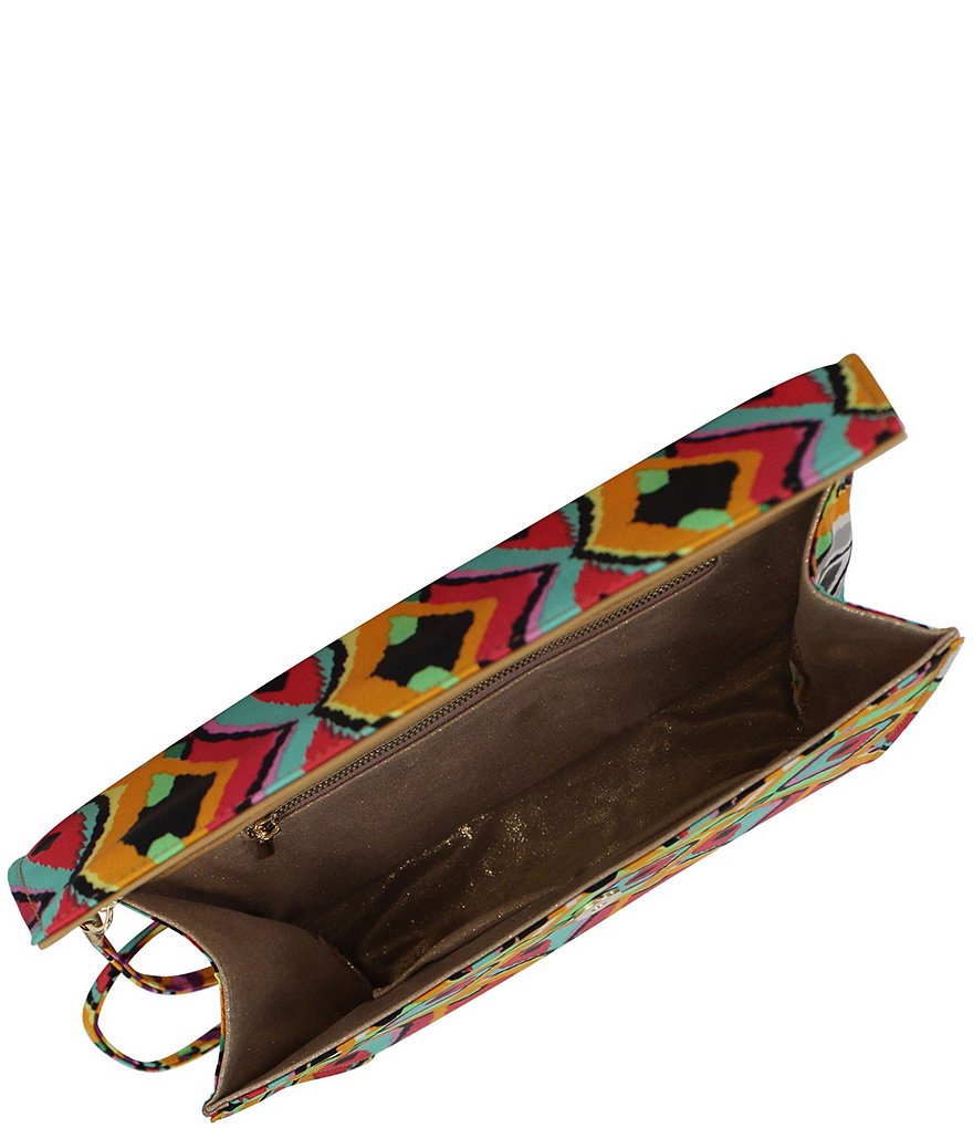 J. Renee 10334 Retro Print Fabric Convertible Clutch