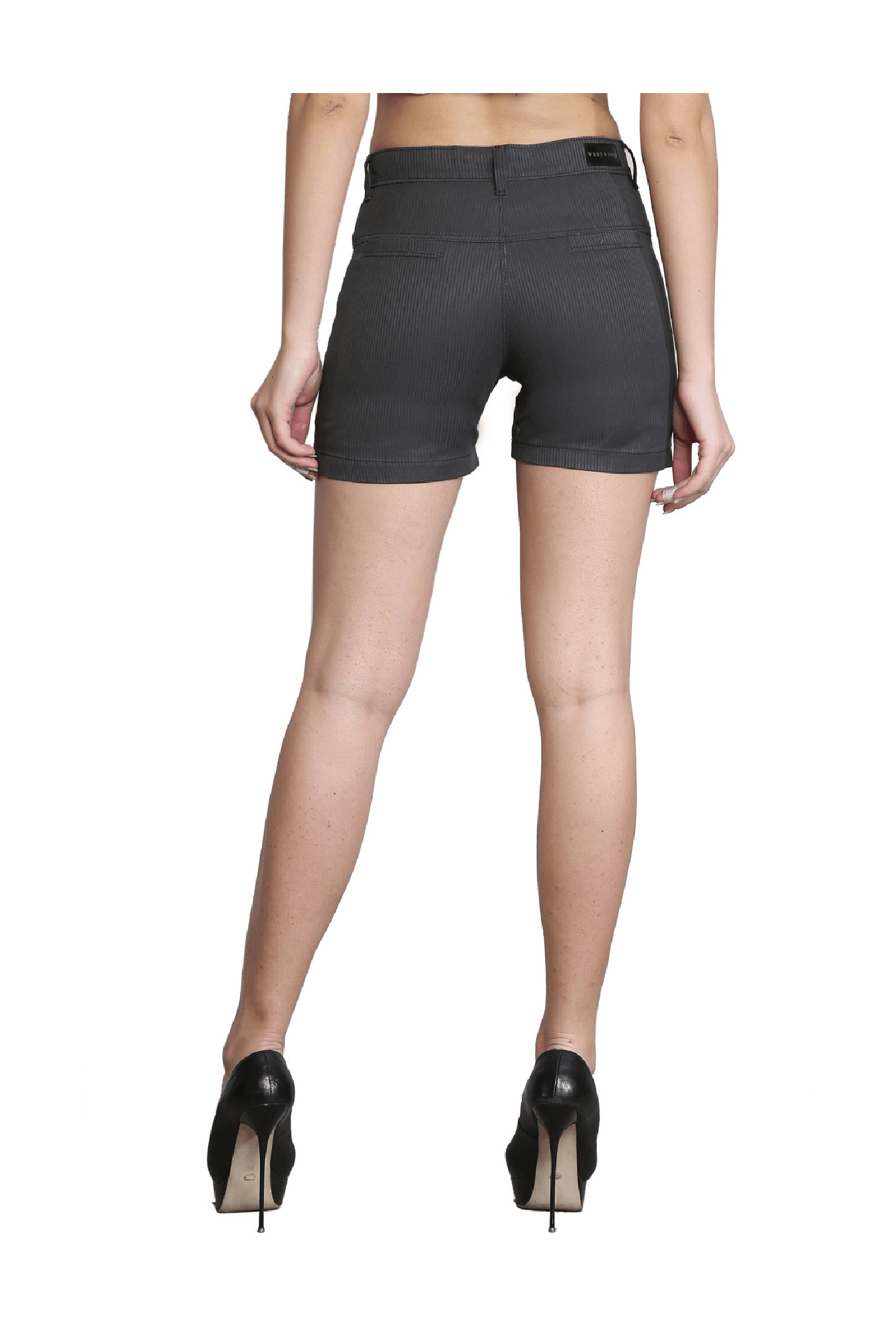 Westwood Grey Striped Cotton Shorts