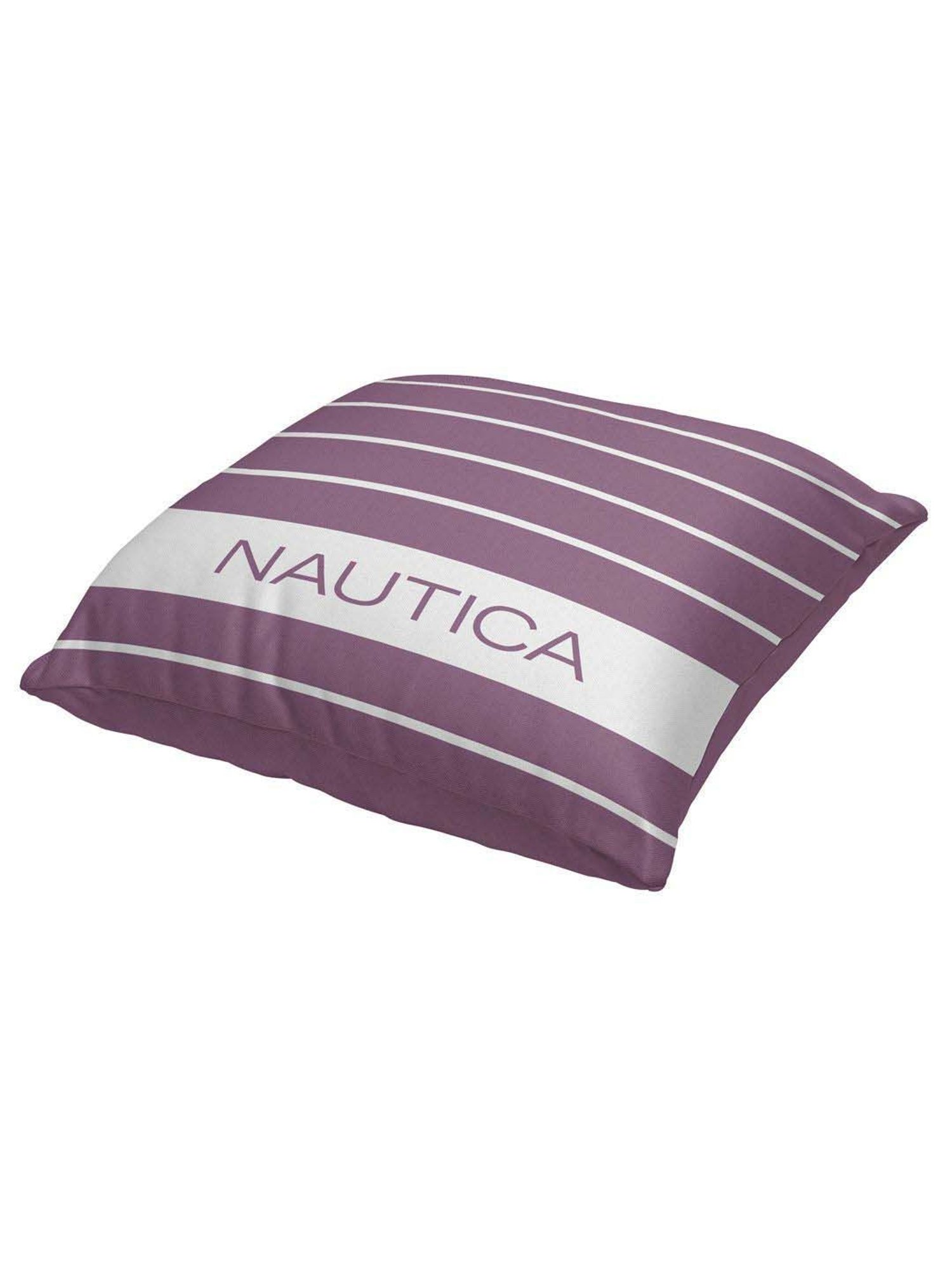 Nautica Logo Stripe Grape & Blue Microfibre 300 GSM Premium Cushion Covers - Set of 2