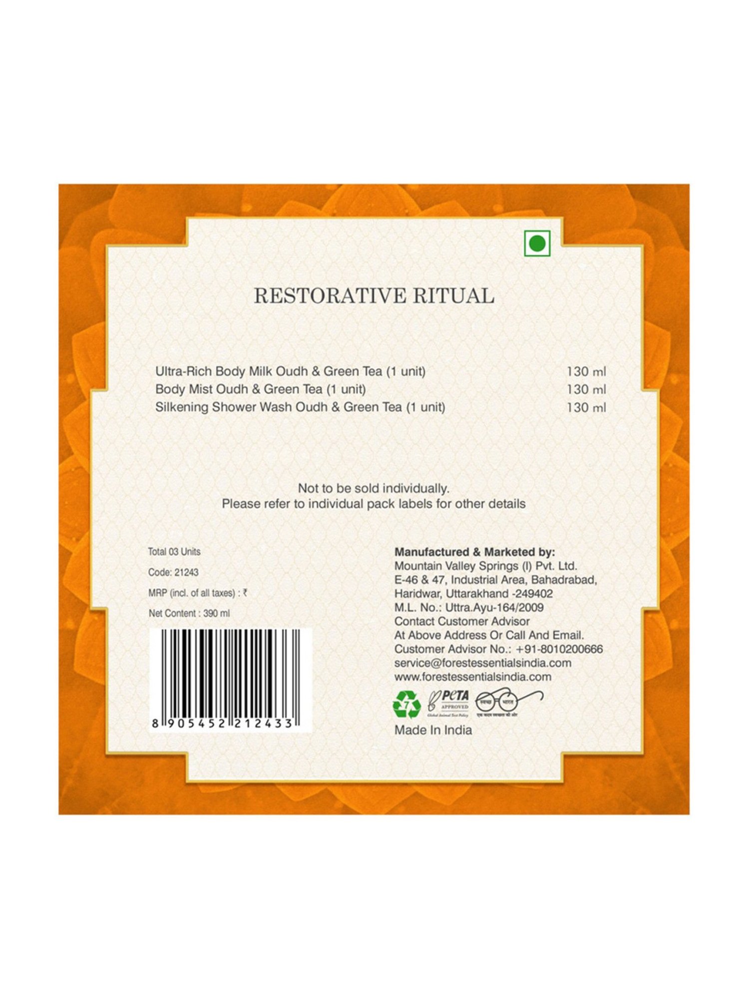 Forest Essentials Skincare Restorative Ritual Luxury Gift Box Set