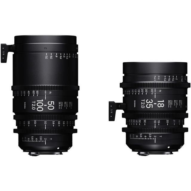 Sigma 18-35mm T2 & 50-100mm Cine High-Speed Zoom Lenses for PL Mount with Case