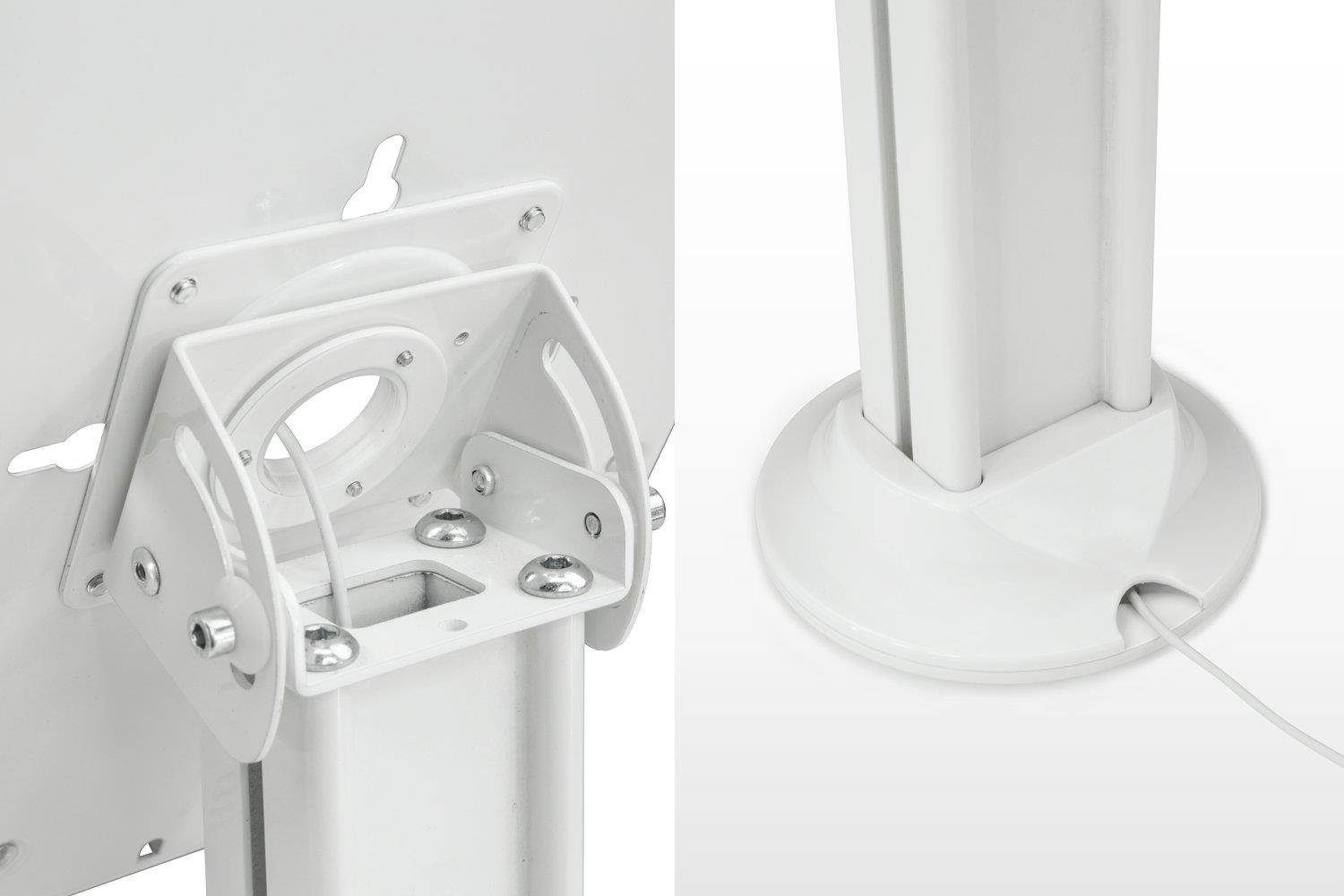 Mount-It! Tablet Security Stand Kiosk | Full Motion Anti-Theft Enclosure | White