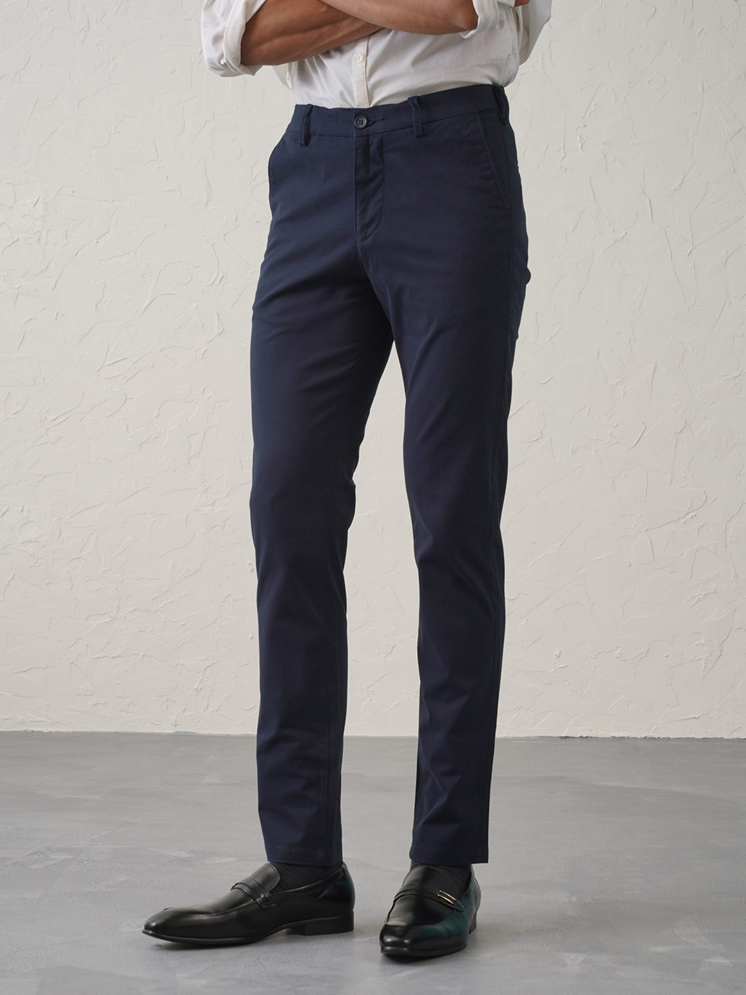 MinusOne Navy Slim Fit Chinos