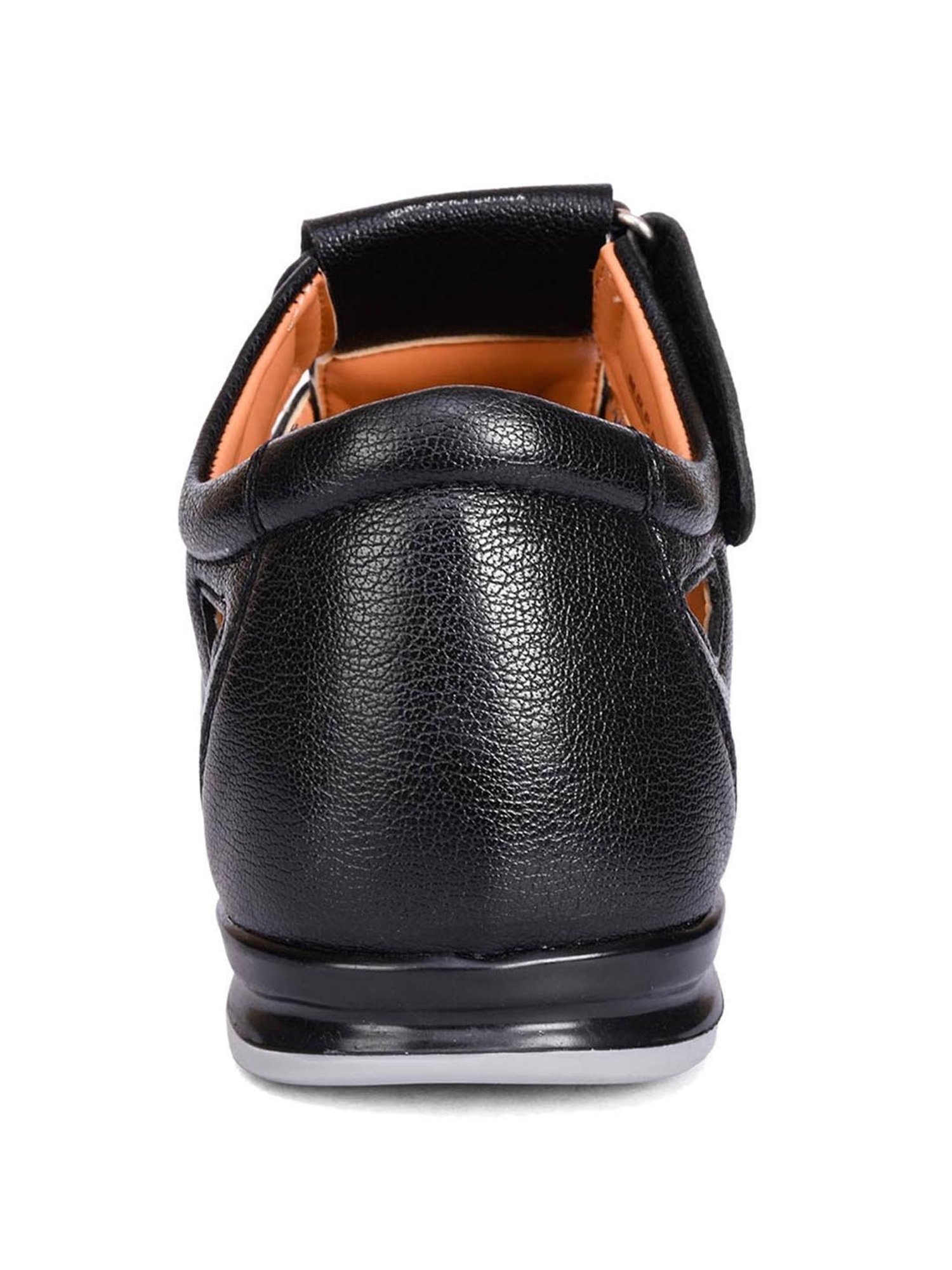 Action Men's Dotcom Black Fisherman Sandals