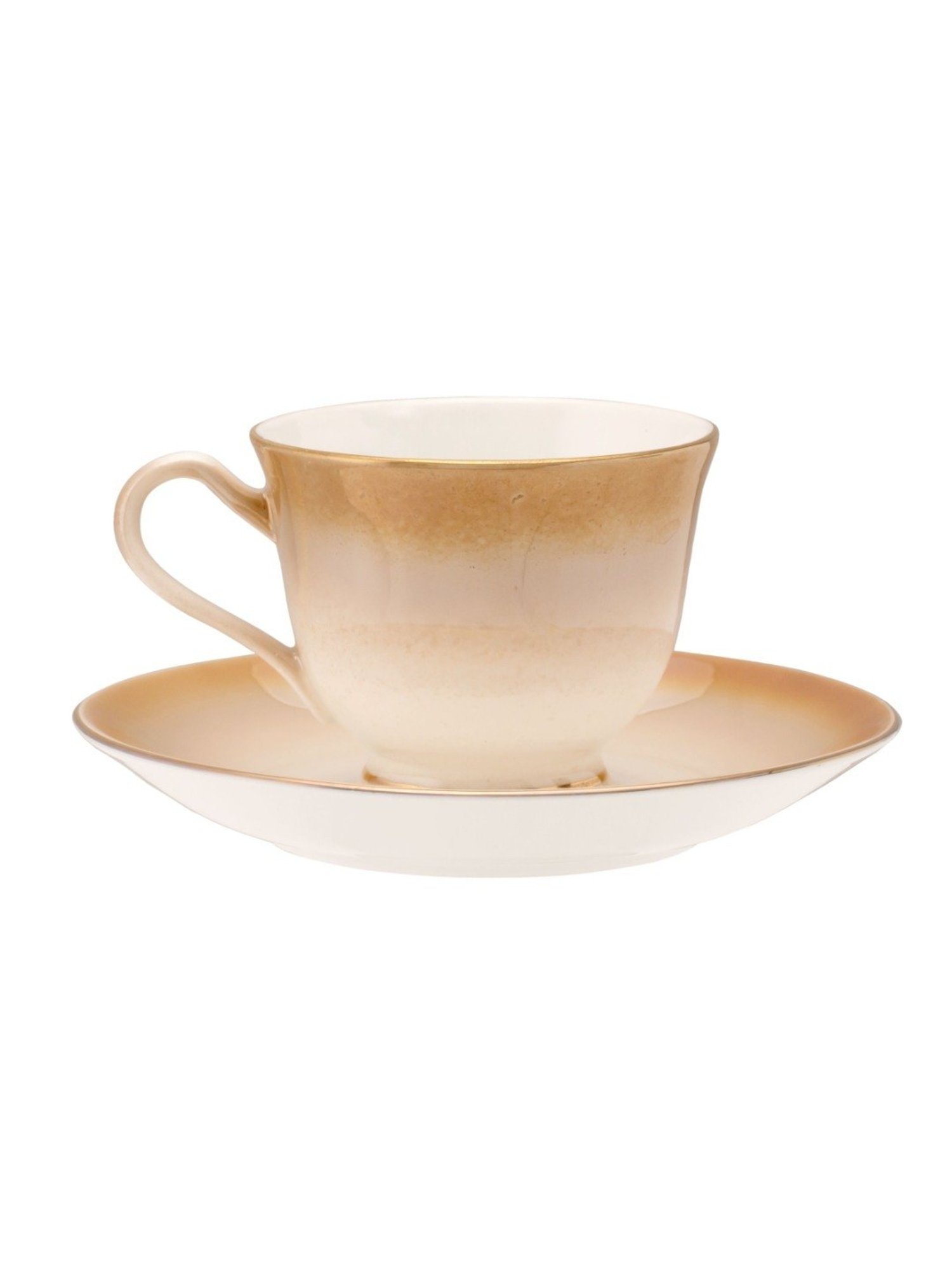 JCPL White & Red Ceramic Cup (0.18 L) - Set of 6