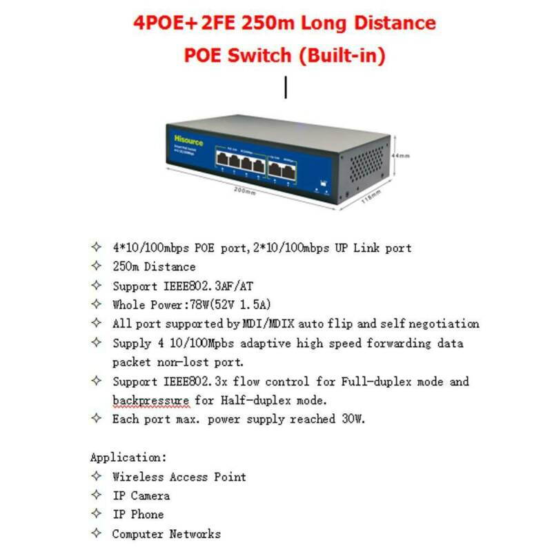 8 Port Fast Ethernet PoE Switch | 8 PoE Ports @120W, with 2 Uplink Ports | Plug & Play | Extend Mode | Priority Mode (Hi-F0820FBL-A)