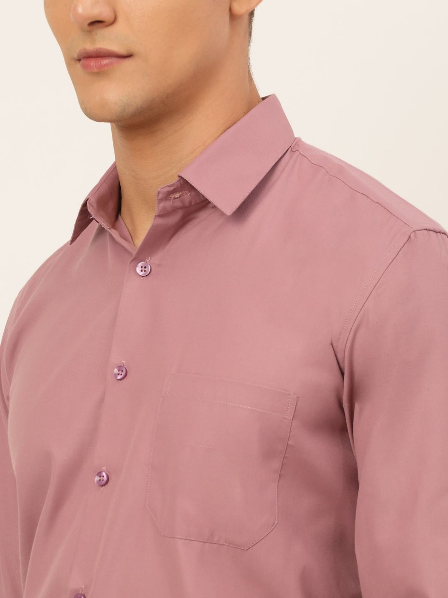 Jainish Magenta Cotton Regular Fit Shirt