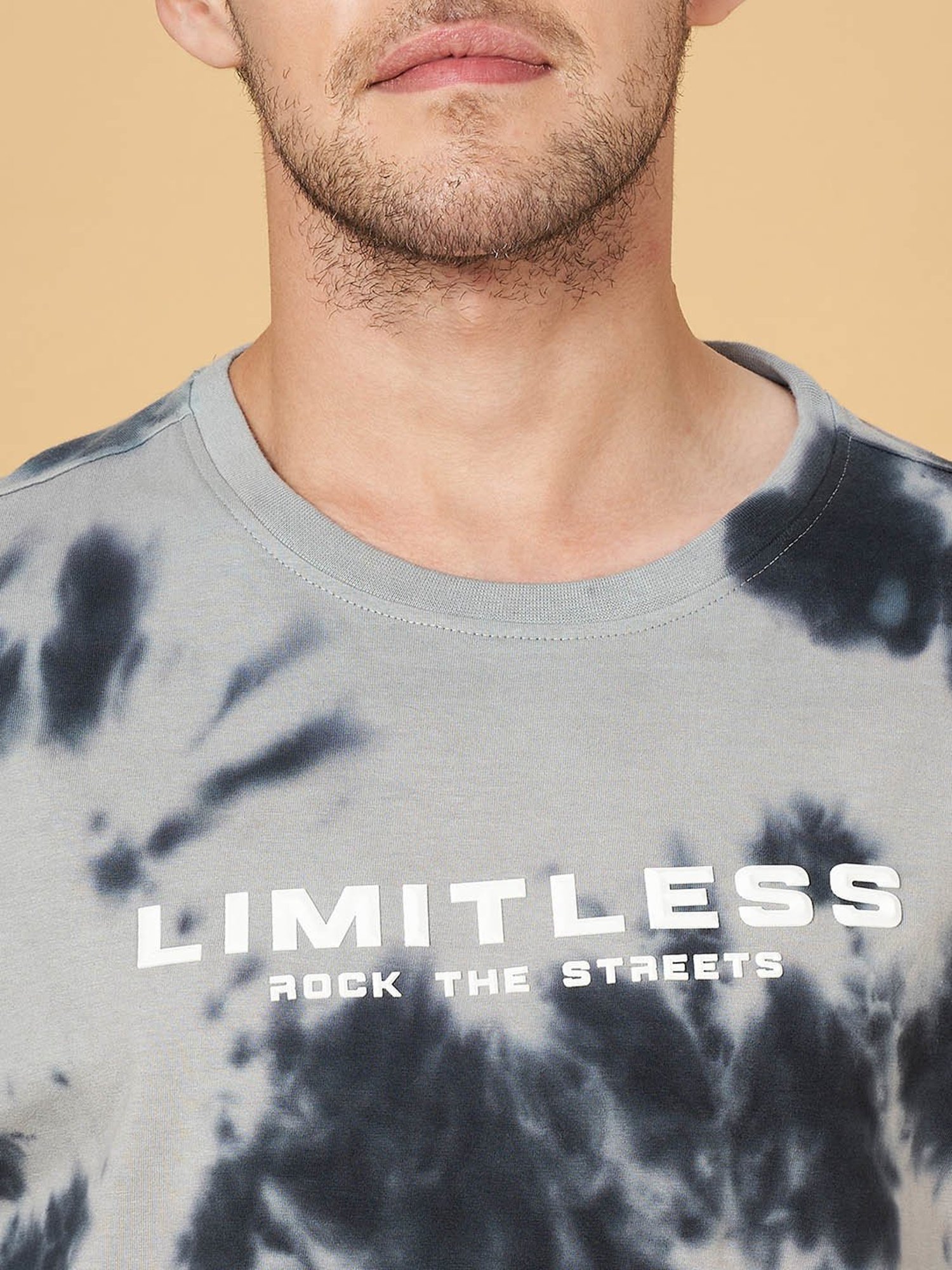 Street 808 by Pantaloons Multicolored Cotton Regular Fit Printed T-Shirt