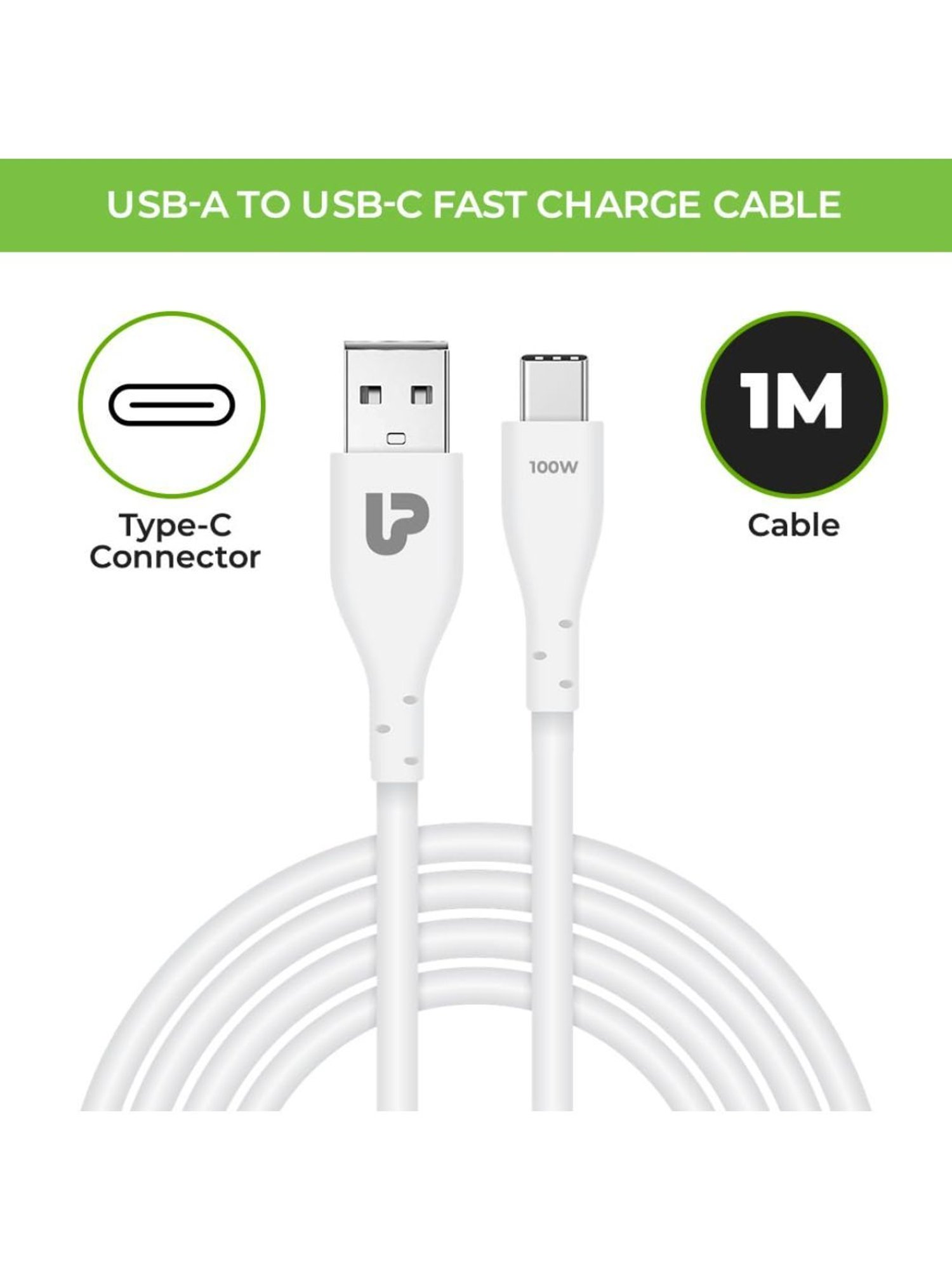 ltraProlink UM1135 Boost 44 Vi Flash Charger with 1m Fast Charging Cable (White)