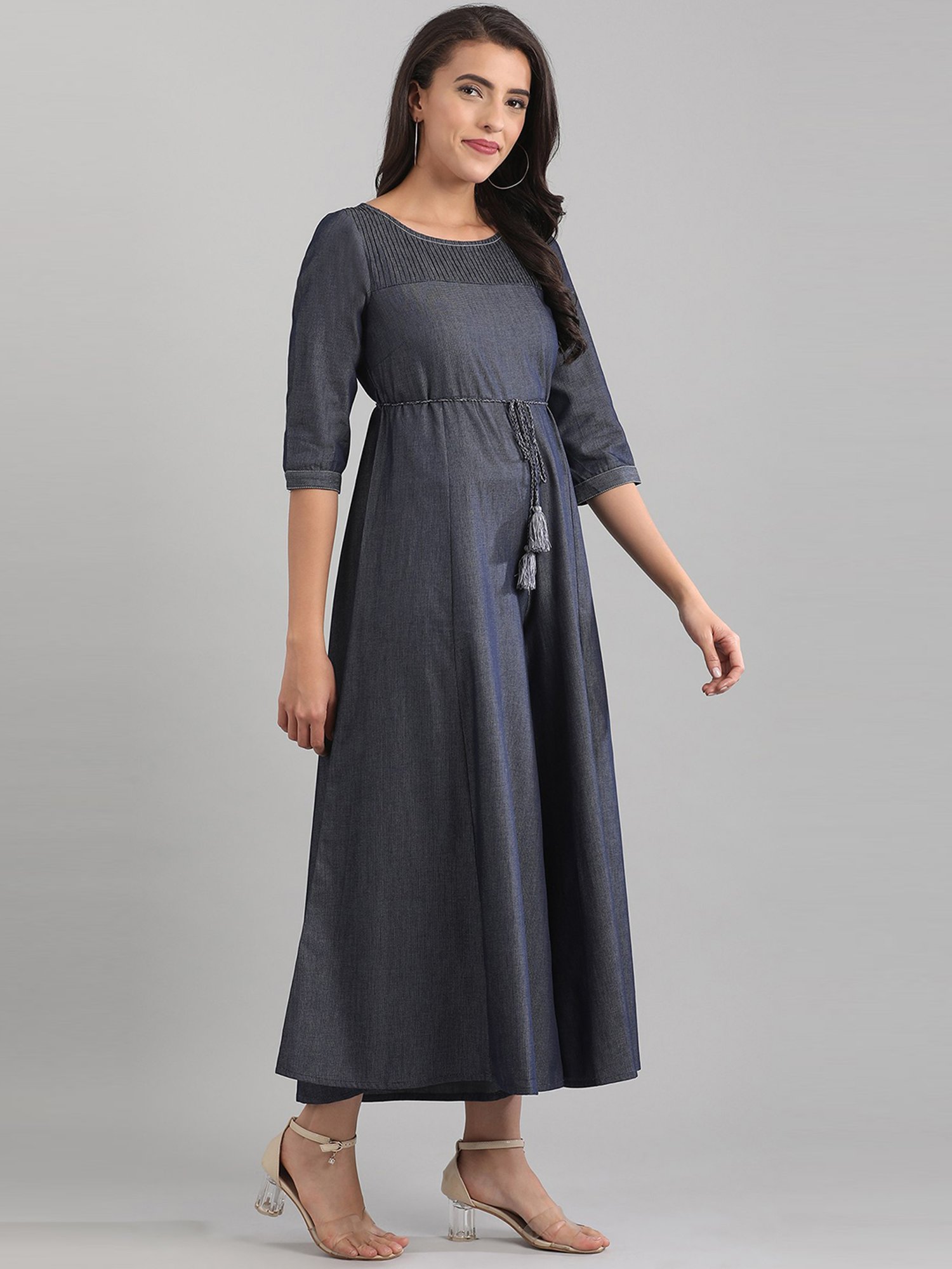 Aurelia Denim Blue Cotton Jumpsuit