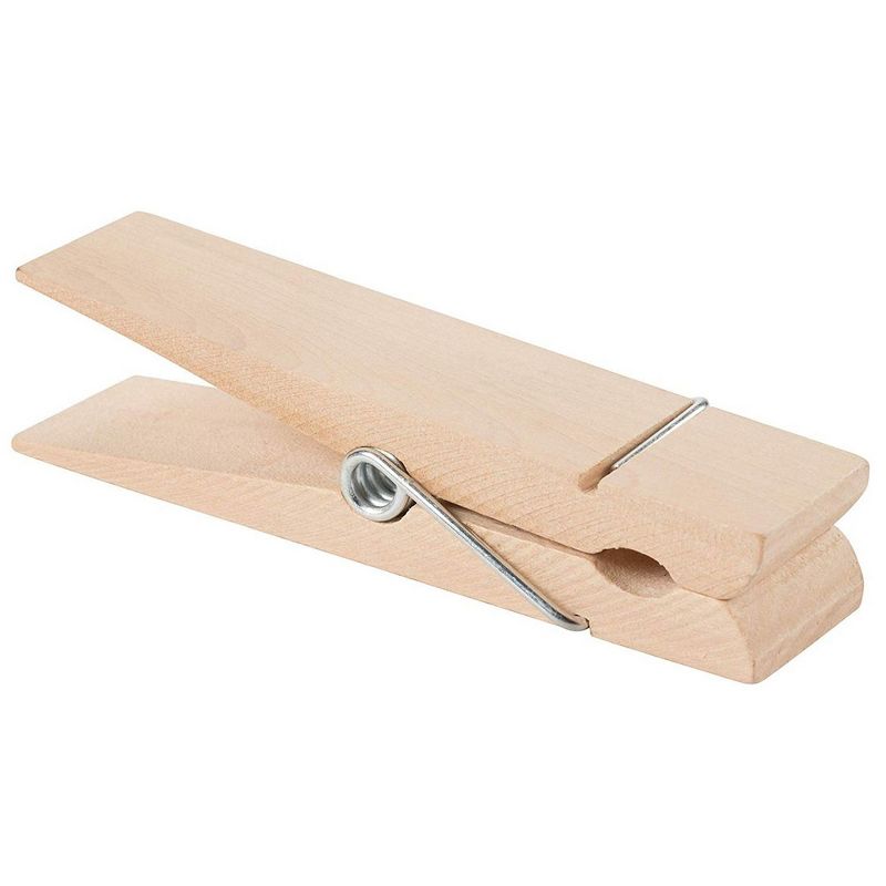 8-Pack Juvale Jumbo Unfinished Wooden Clothes Pins, 6" Large Wood Clothespins for Photos, Postcards, Home Decoration, DIY, Art & Craft Projects