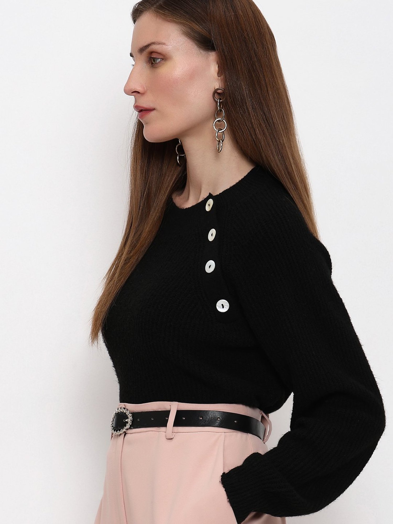 Vero Moda Black Regular Fit Pullover