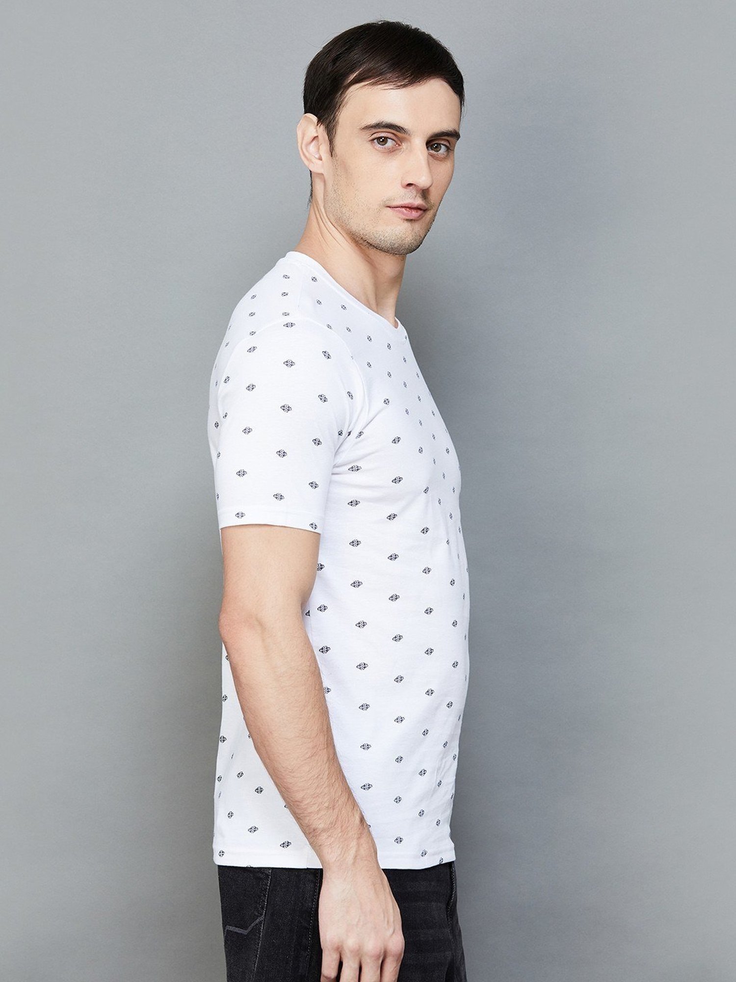 BOSSINI Pink Cotton Slim Fit T-Shirt - Pack of 3