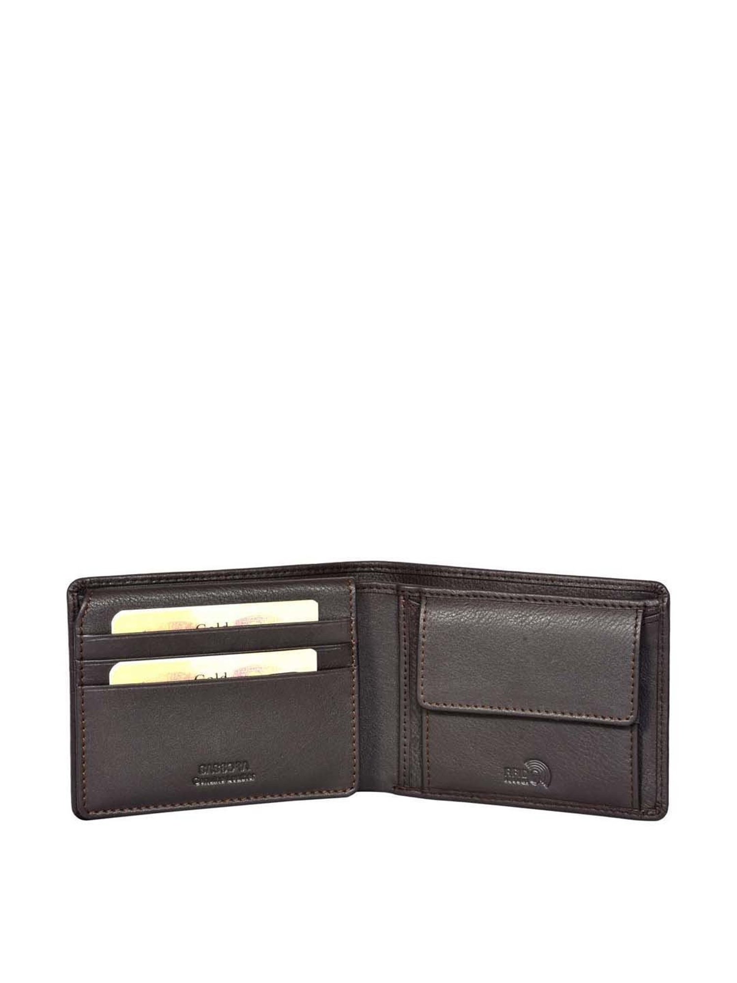 SASSORA Brown Casual Leather Bi-Fold Wallet for Men