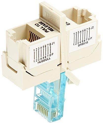 Hubbell Premise Wiring Adapter,Parallel,RJ45,Duplex,4 Contacts  BR851B