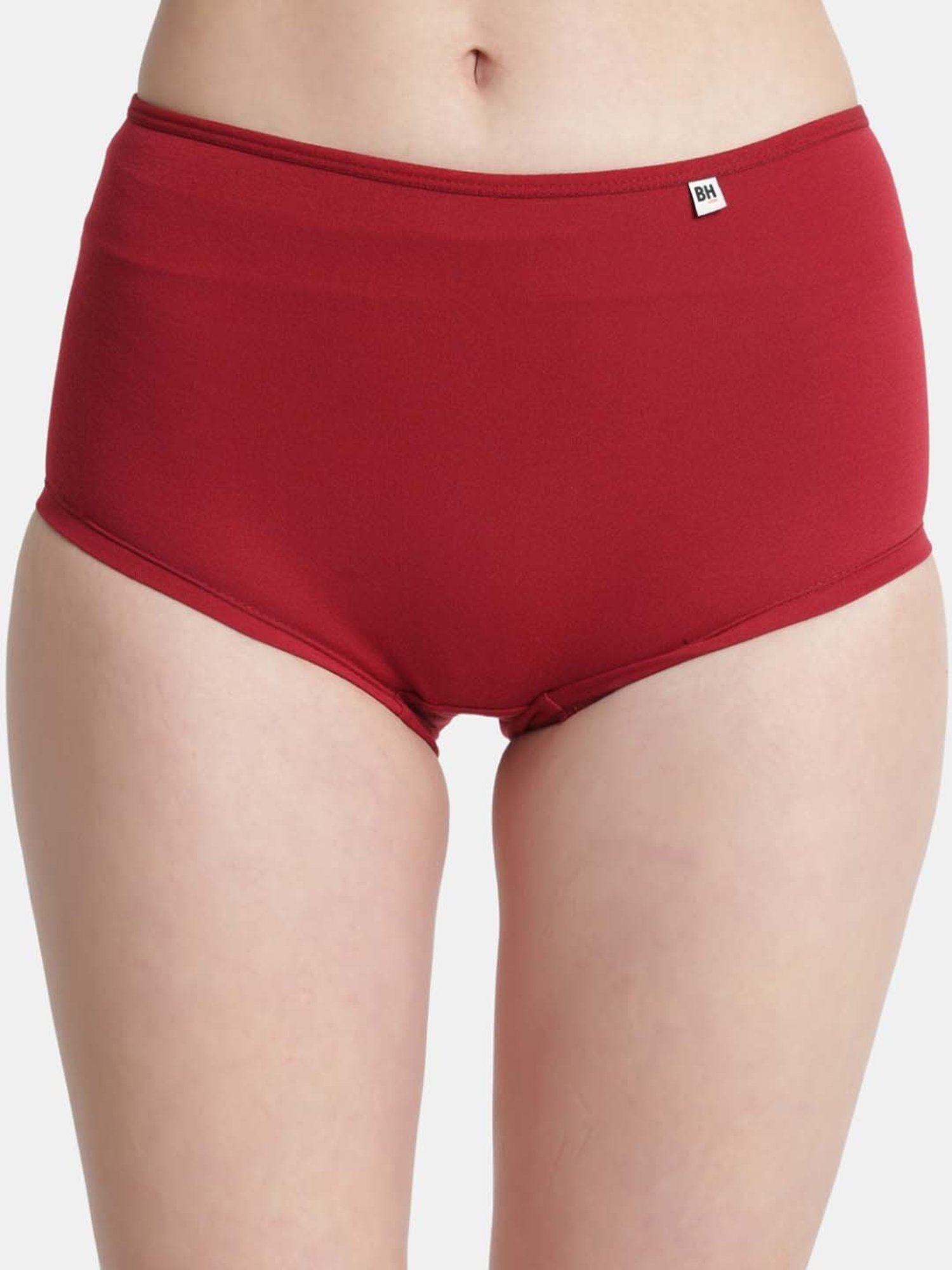 Bleeding Heart Maroon & Pink Plain Panties - Pack Of 2