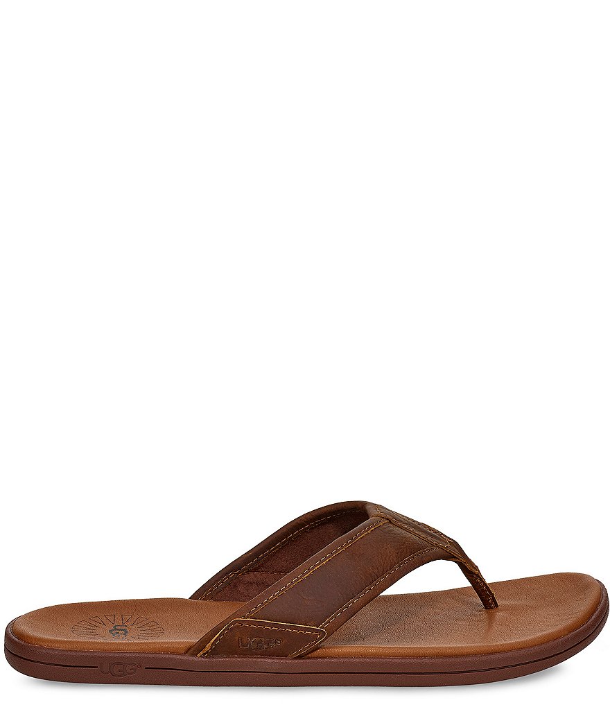 UGG&reg; Men's Seaside Leather Flip Flops