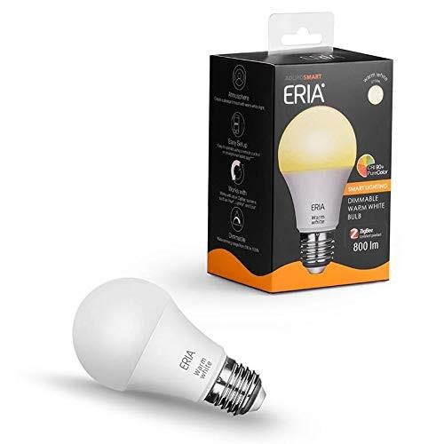 AduroSmart ERIA Soft White Smart Light Bulb A19 (hub required) Dimmable, Works With Alexa/ Echo Plus/ Eria / Hue / Google Assistant