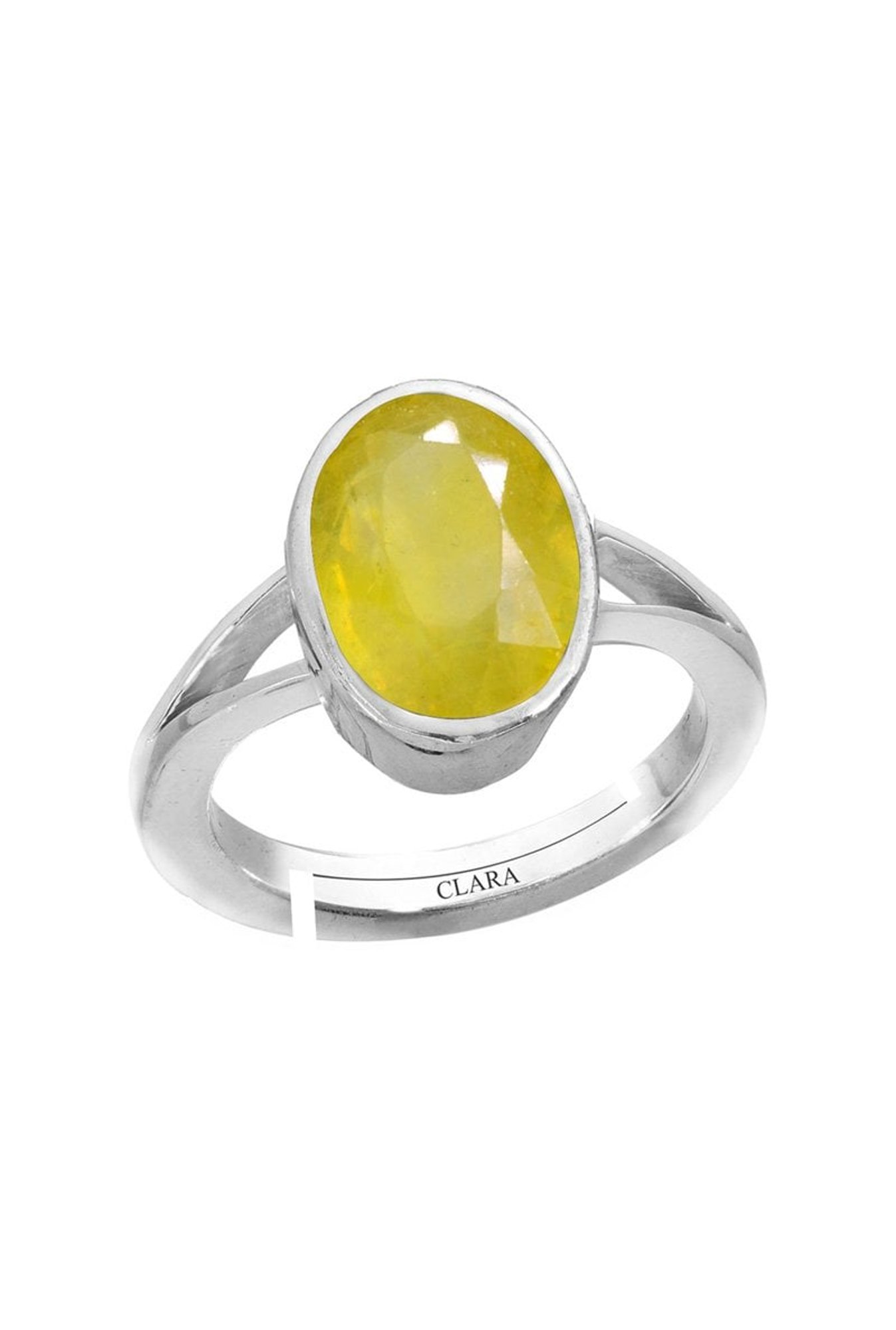 Clara Yellow Sapphire Pukhraj 3cts or 3.25ratti Ring