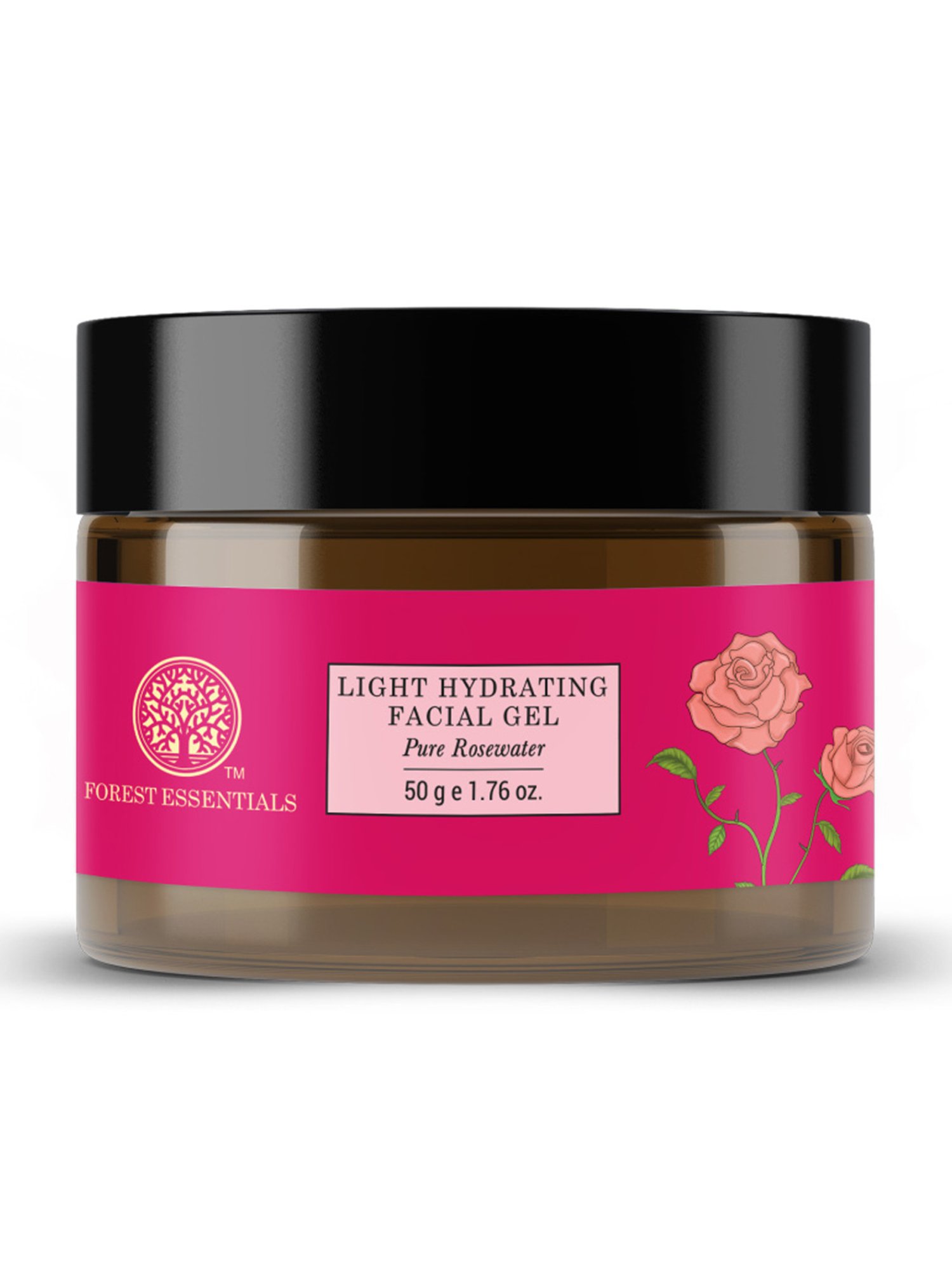 Forest Essentials Light Hydrating Ayurvedic Moisturiser Facial Gel with Pure Rosewater - 50 gm