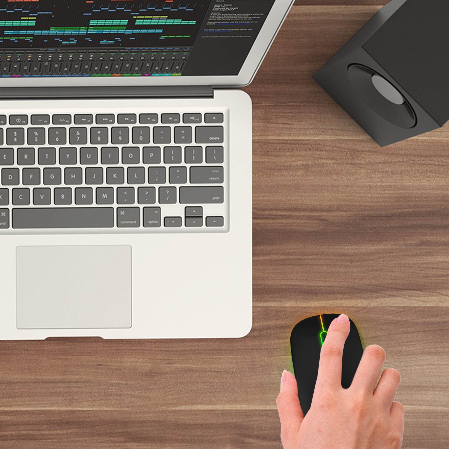 Donwell Slim Wireless EVA Mouse Silent USB Mice 2.4GHz Rechargeable RGB Light For PC Laptop MacBook Air 202 with Type-c USB Receiver/connector