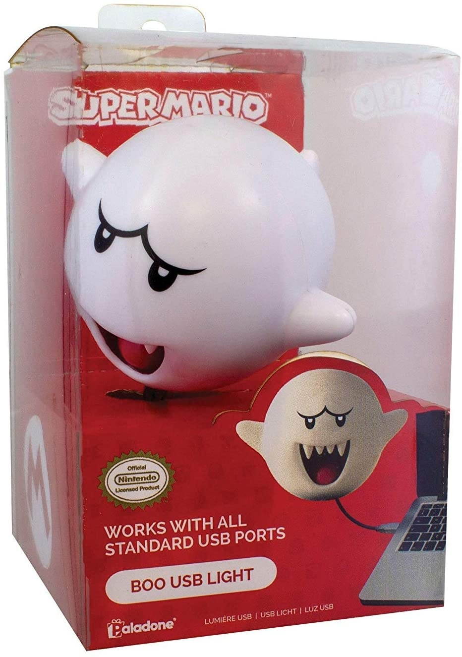 Paladone Super Mario Bros Officially Licensed Merchandise - Boo the Ghost USB Light