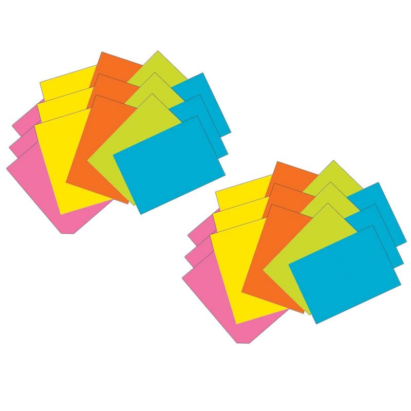6pk 100 per pack 4" x 6" Blank Index Cards Primary Assorted Colors - Top Notch Teacher Products